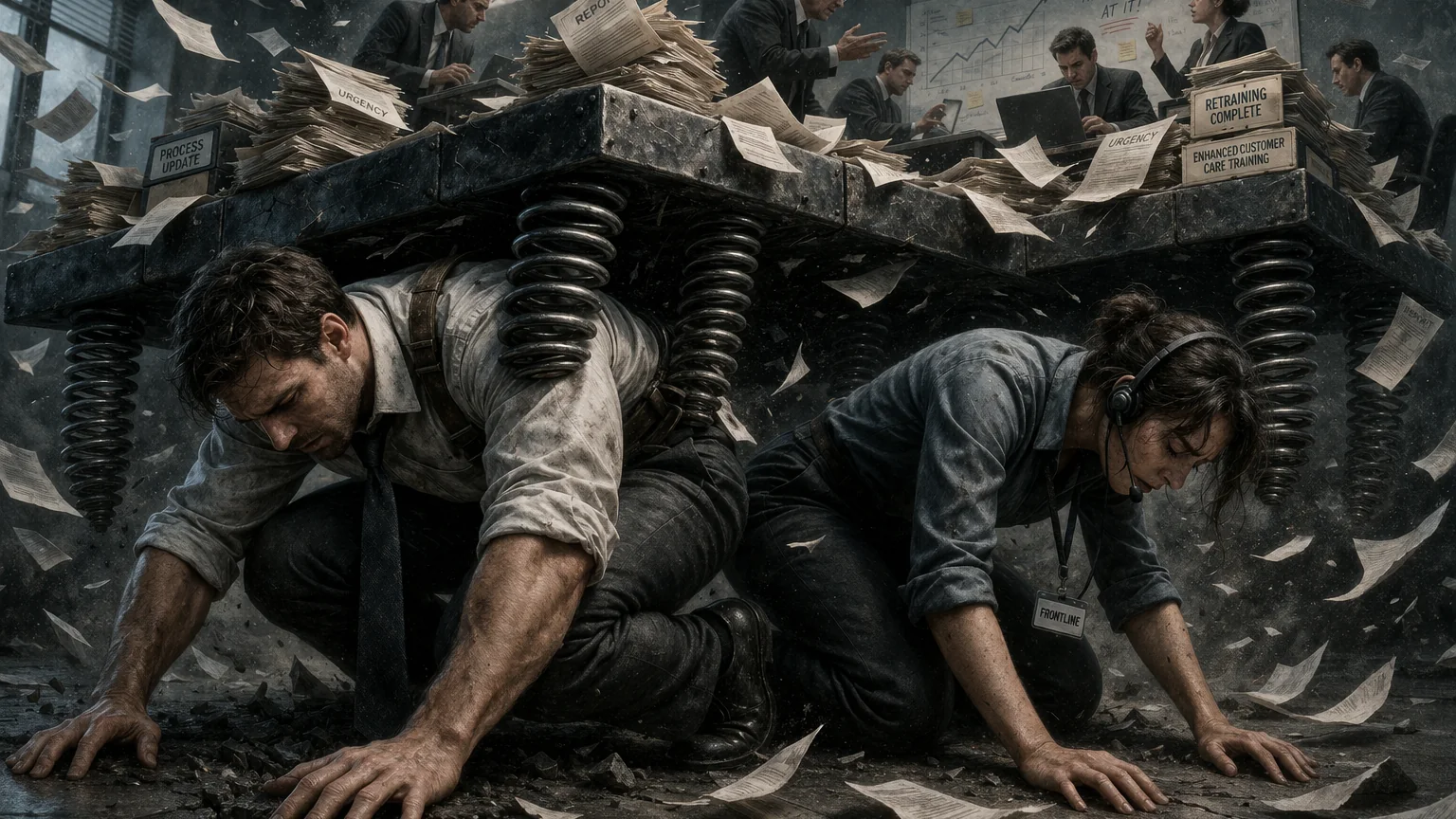 Cinematic editorial image for Why Emotional Labour Needs a Rewrite.
