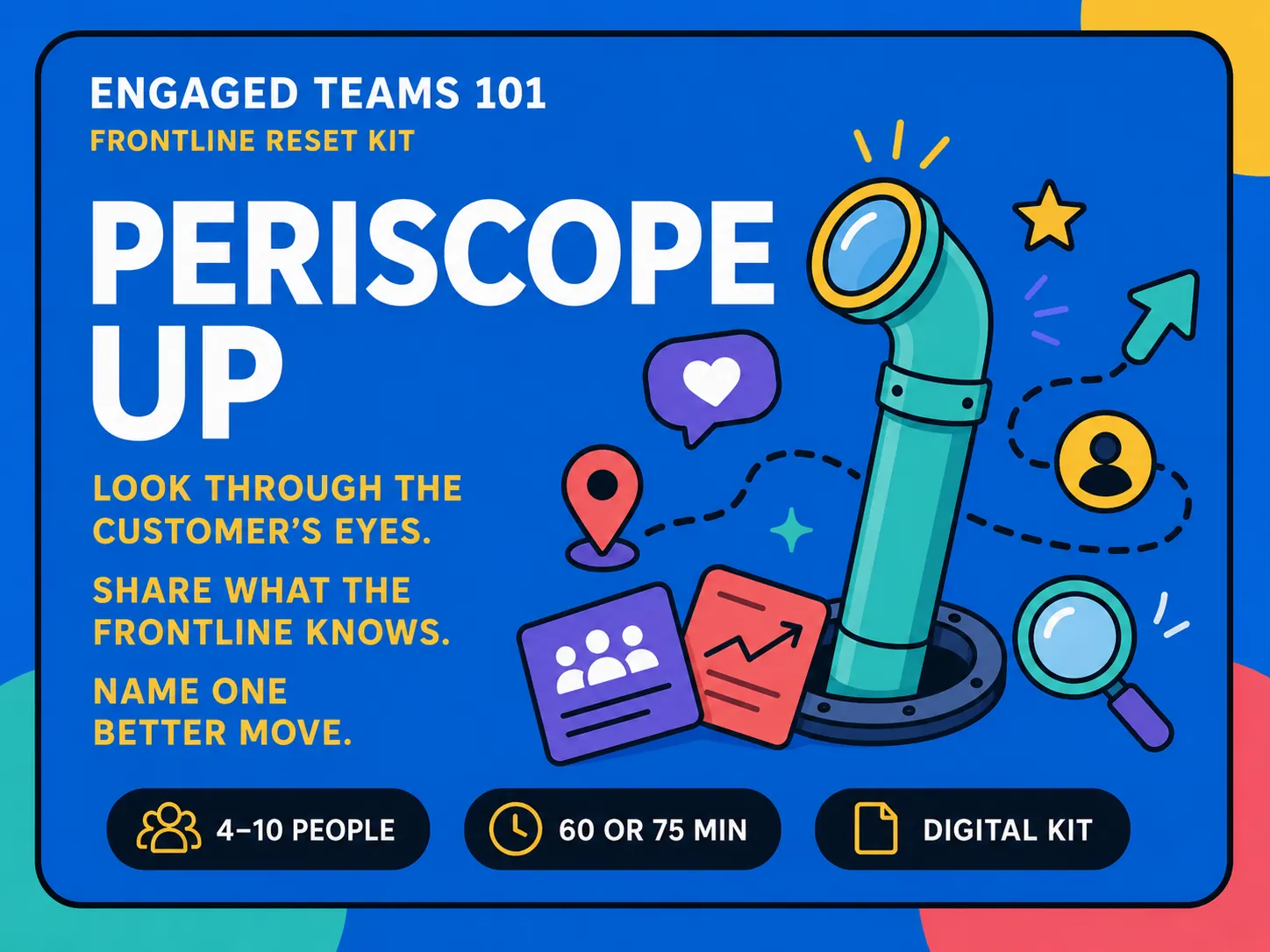 Promotional image for the Periscope Up Engaged Teams 101 kit