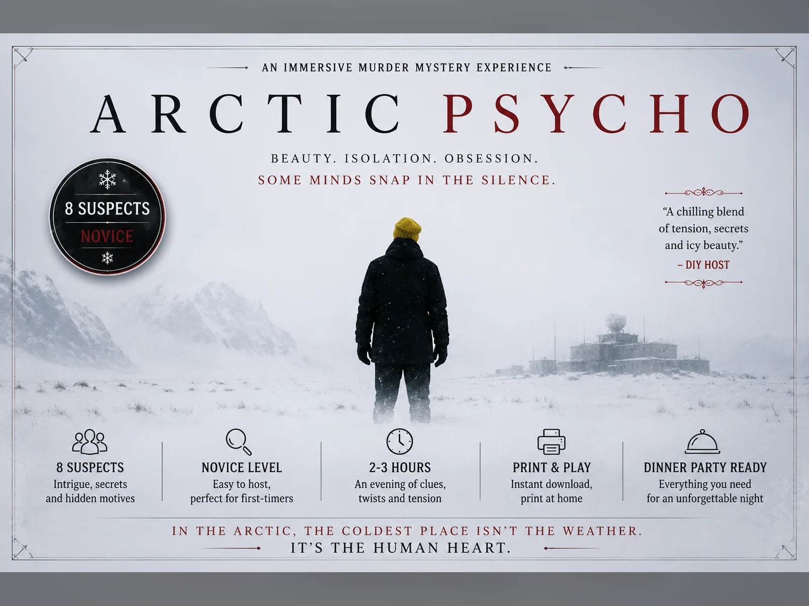 Arctic Psycho printable murder mystery game cover