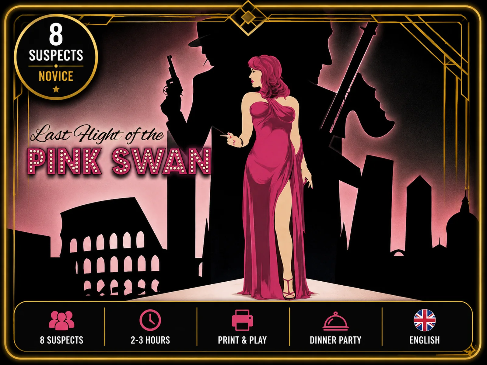 The Pink Swan murder mystery game cover