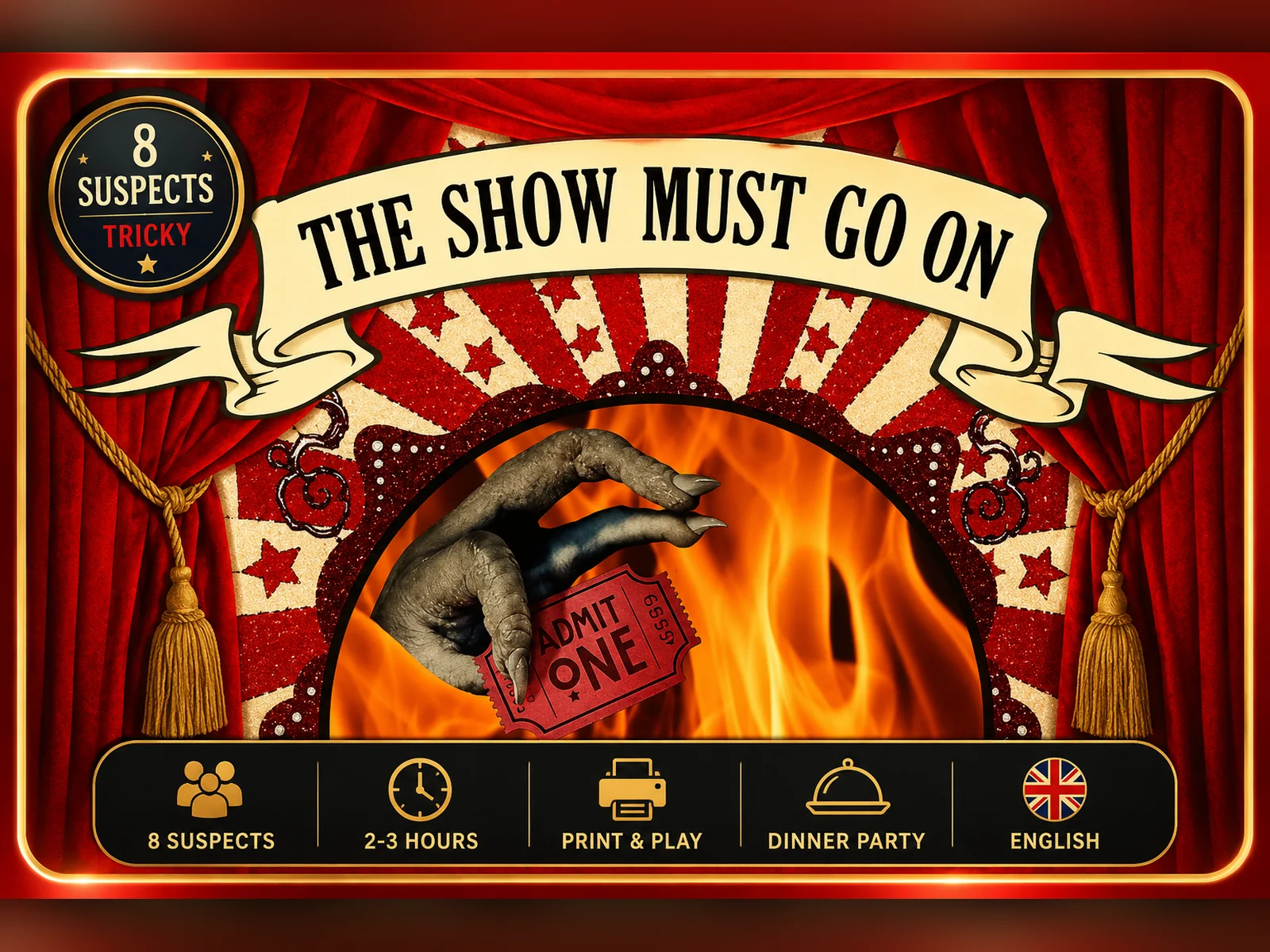 The Show Must Go On printable murder mystery game cover