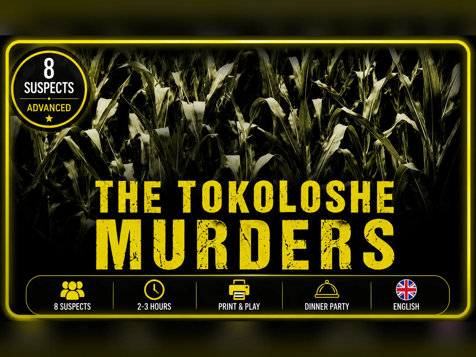 The Tokoloshe Murders printable murder mystery game cover