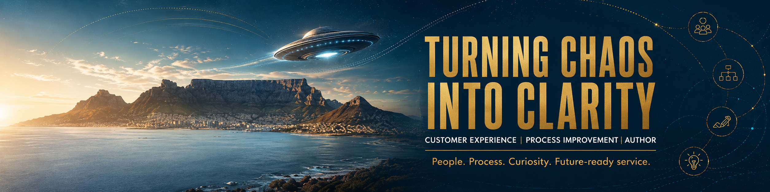 Turning chaos into clarity. Customer experience, process improvement, author.